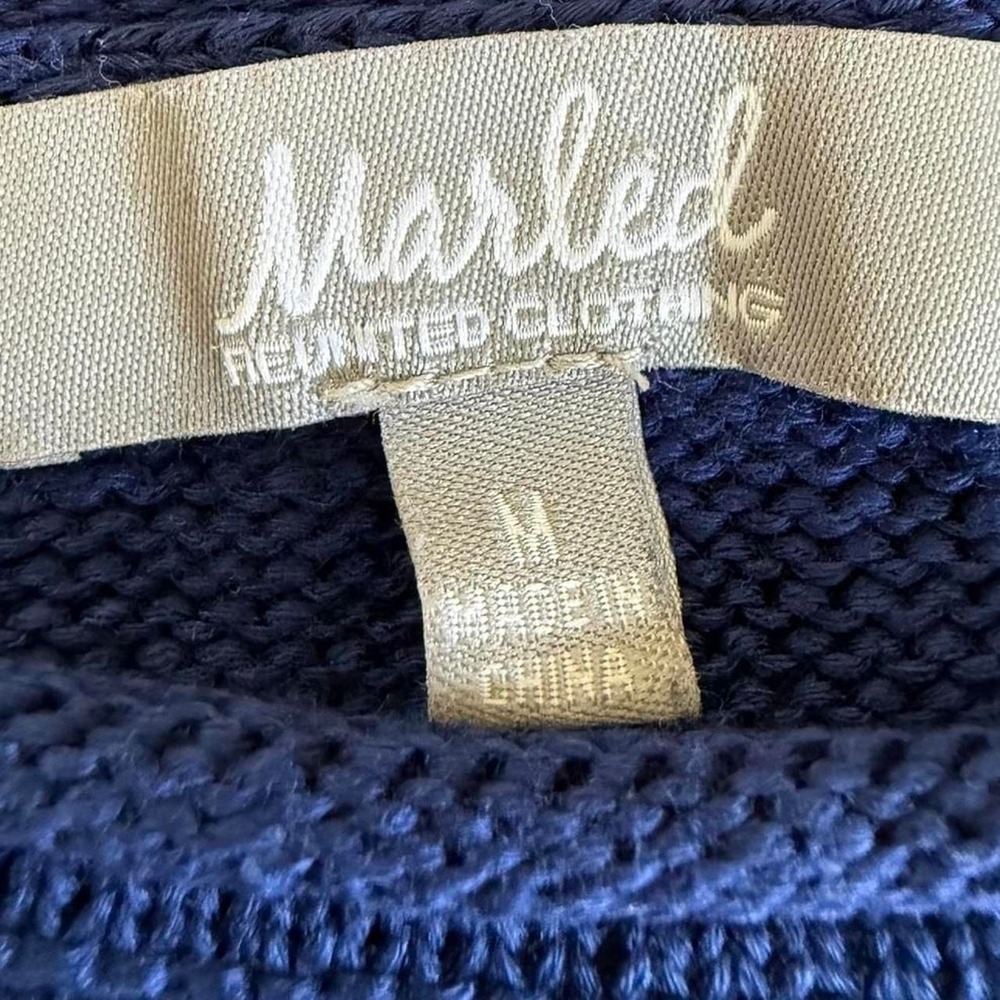 Marled Blue USA Patriotic Knit Long Sleeve Top‎ Size M - Picture 2 of 2